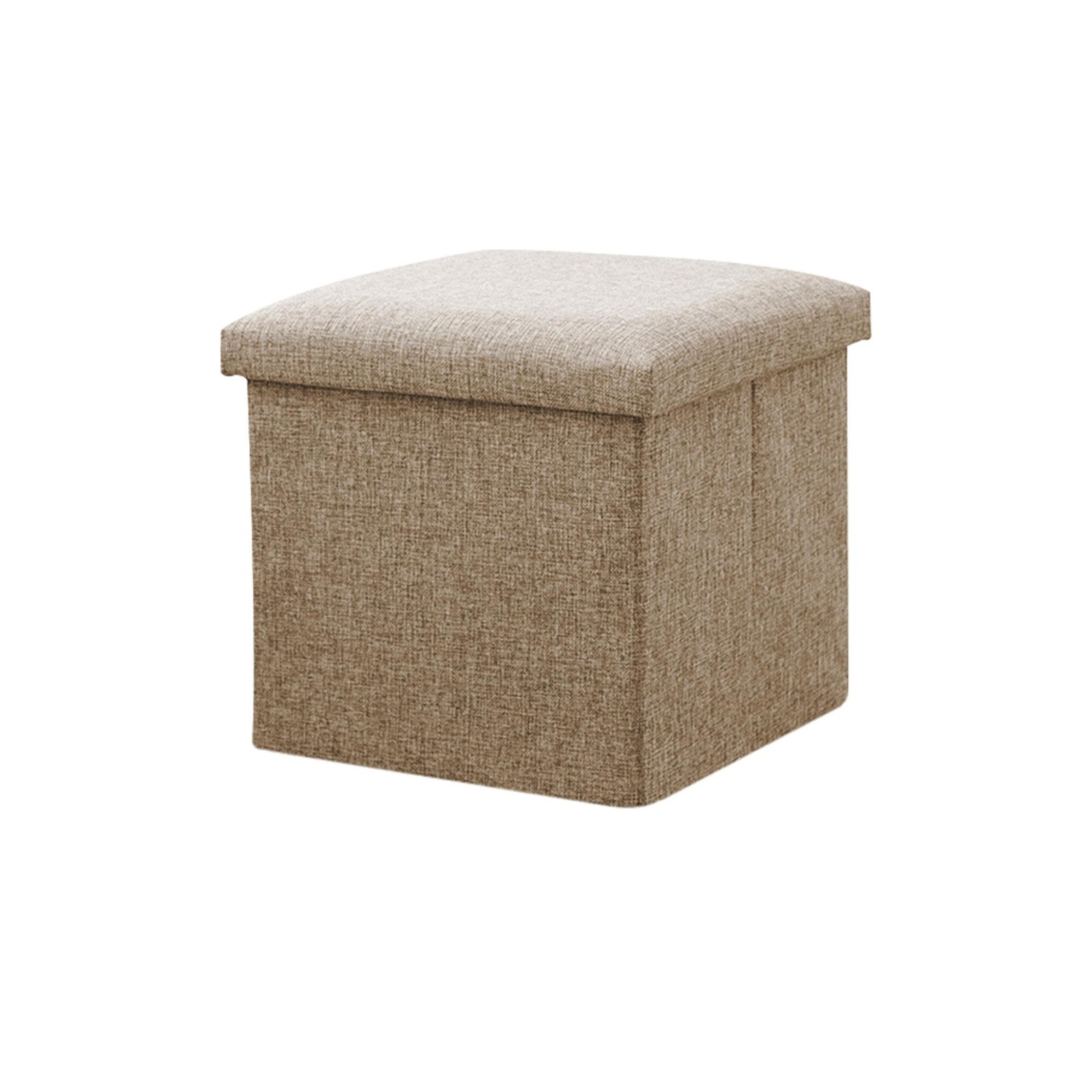 HOUZE 38cm Foldable Fabric Storage Stool/Ottomans Khaki NTUC FairPrice