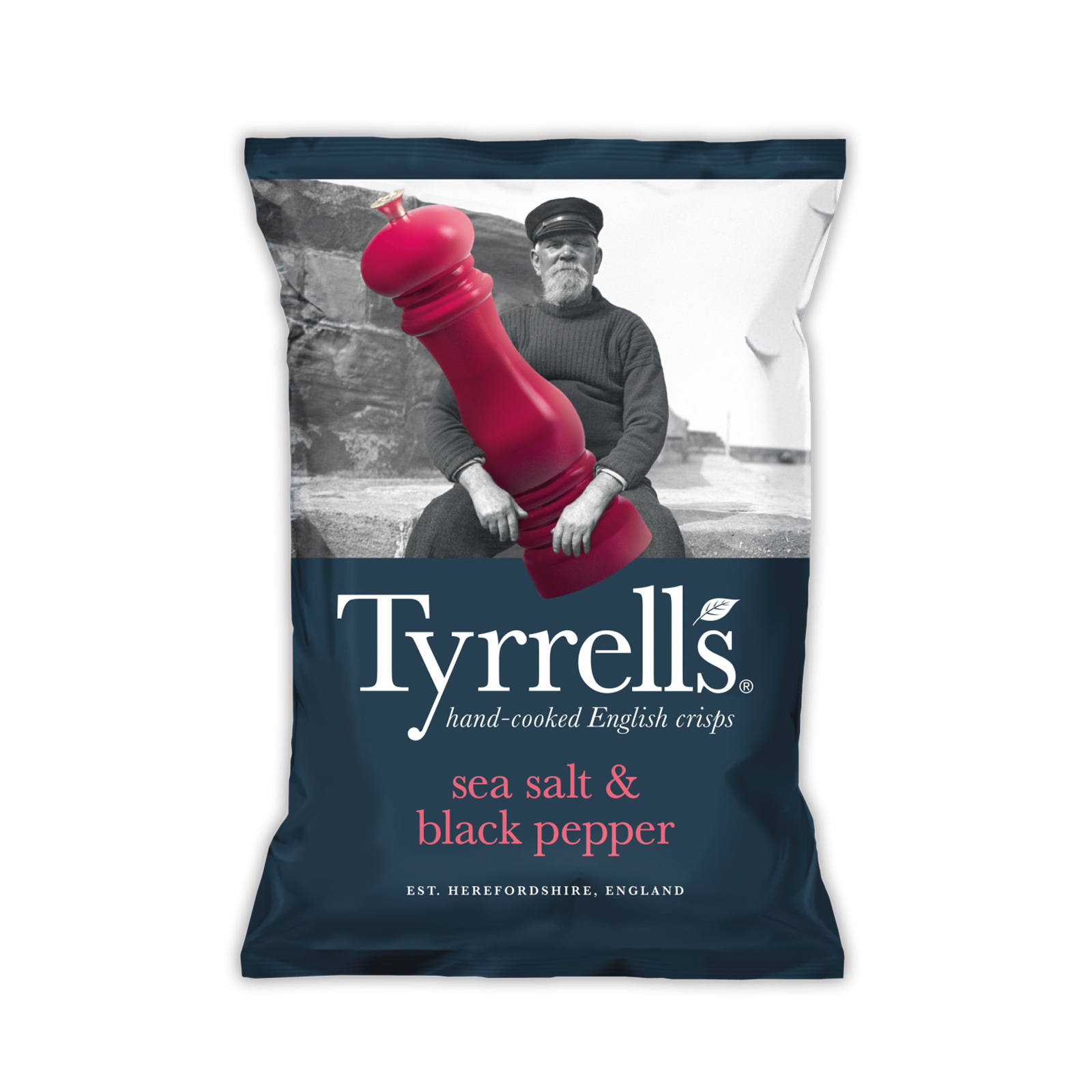 Tyrrells Sea Salt & Black Pepper Potato Chips 12 X 150G NTUC FairPrice