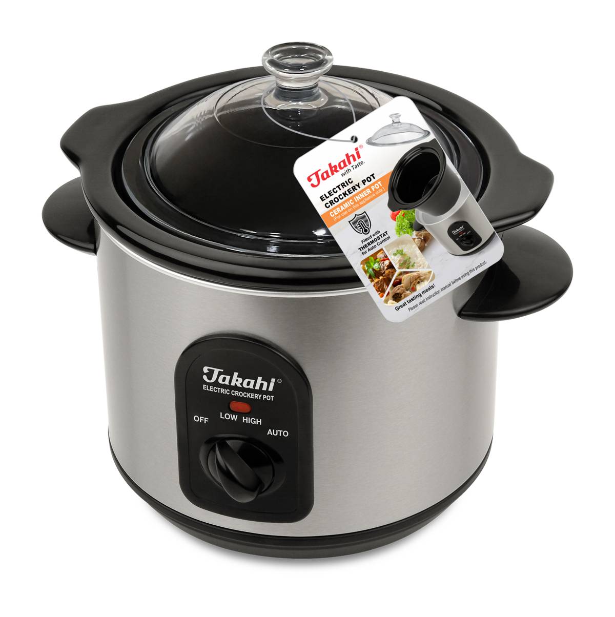 Takahi 1.5L Electric Crockery Pot/Slow Cooker 1522 Type CRWS NTUC FairPrice