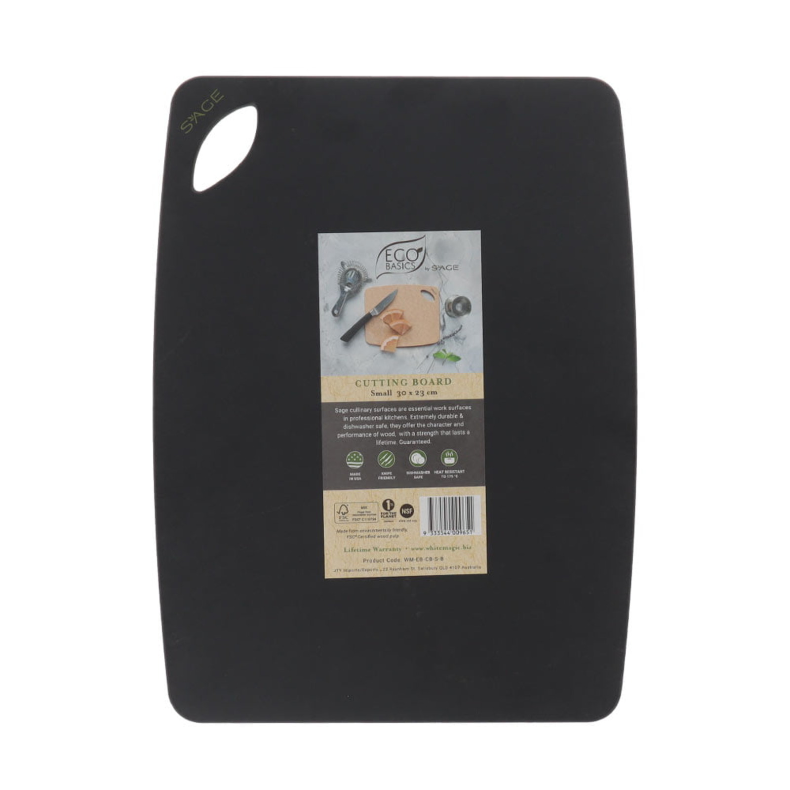 White Magic Eco Basics Sage Cutting Board Small Black NTUC FairPrice